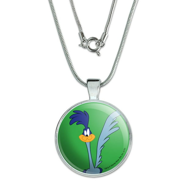 Official Looney Tunes Cartoon Character Silver Plated Enamel Charm Necklace